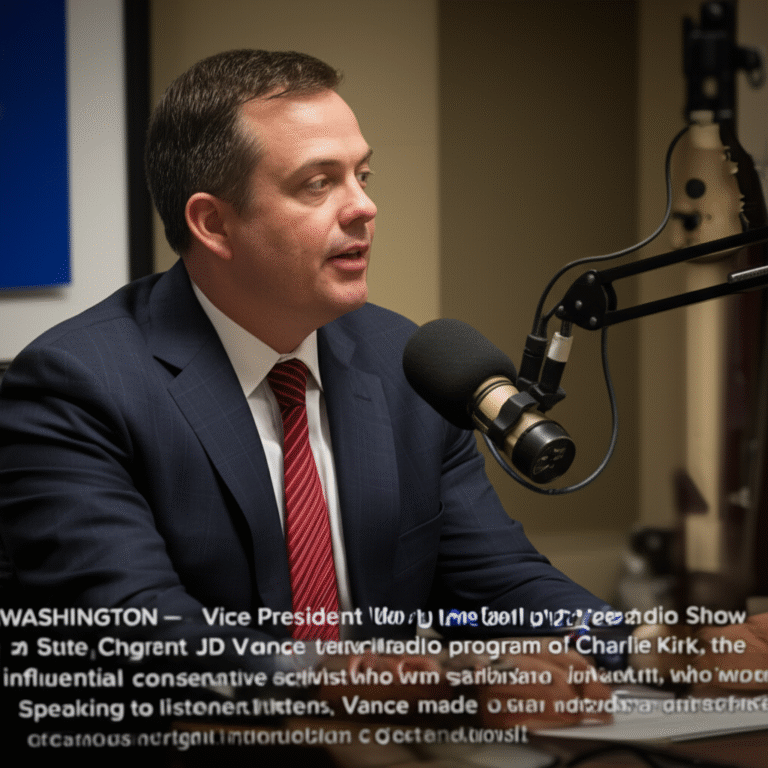 Vice President Vance Hosts Charlie Kirk Radio Show, Pledges to Honor Friend