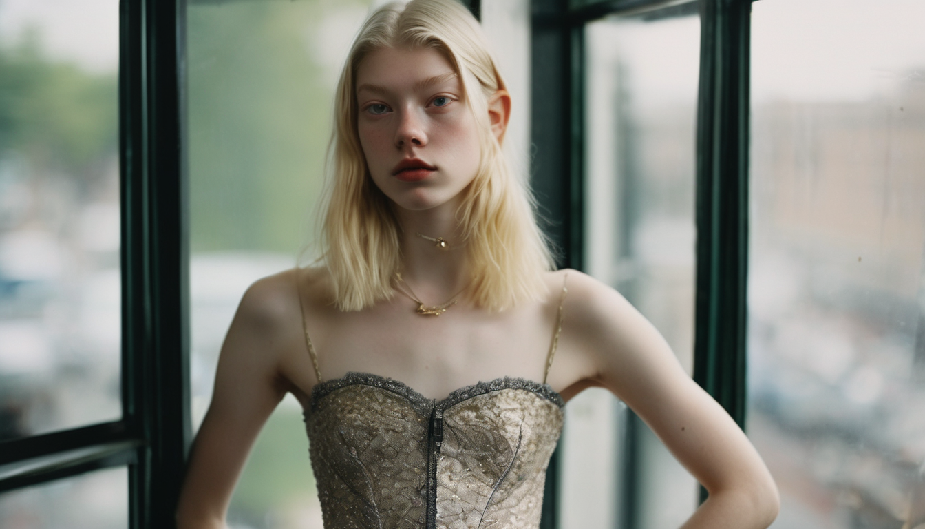 Hunter Schafer Stuns in Bustier Dress at Seoul Event