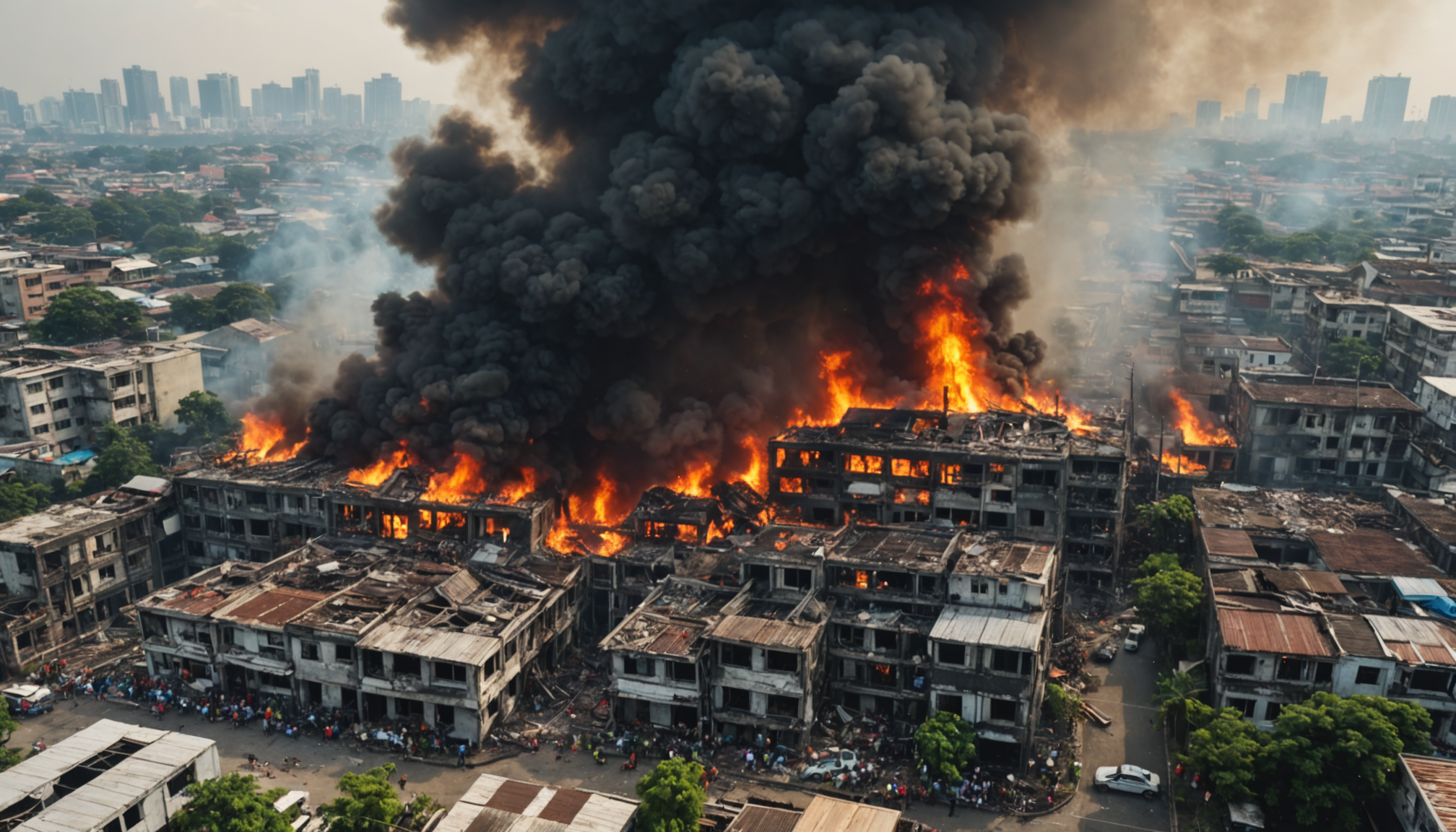 Massive Fire Destroys Residential Homes in Manila, Hundreds Displaced