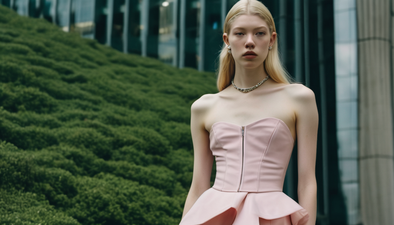 Hunter Schafer Stuns in Bustier Dress at Seoul Event